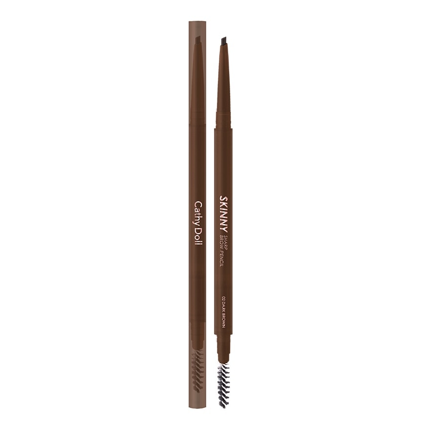 Chì Kẻ Mày Cathy Doll Skinny Sharp Brow Pencil 0.06g .#02 Dark Brown