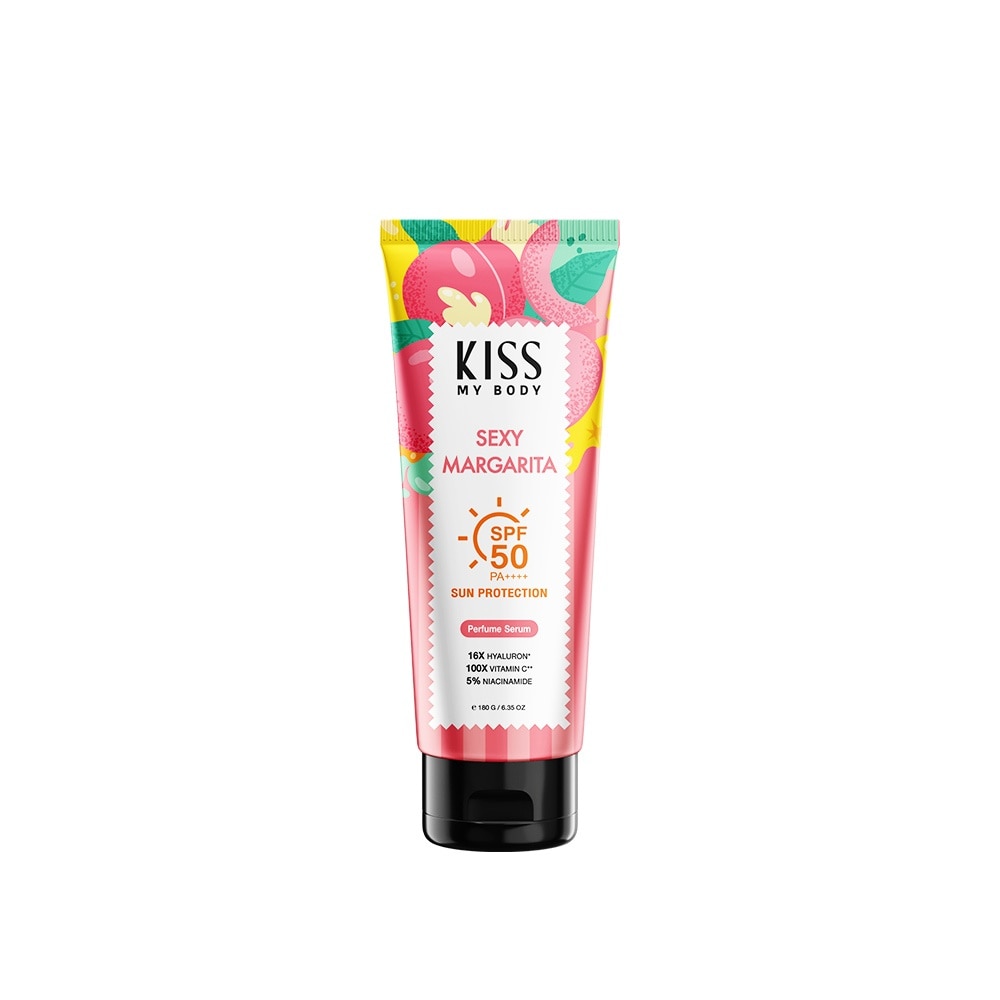 Dưỡng Thể Chống Nắng Kiss My Body Sun Protection Perfume Serum SPF50 PA++++ Sexy Margarita 180g