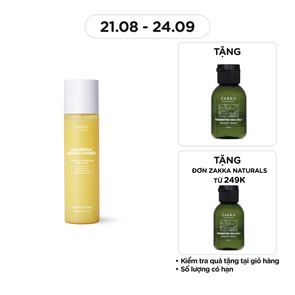 Zakka Naturals Calendula Manuka Honey Calming & Moisturizing Milky Liquid 150ml