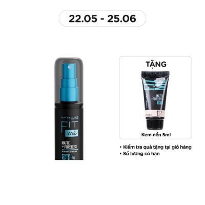MAYBELLINE NEW YORK Xịt Khóa Nền Maybelline Fit Me Matte+Poreless Instant Matte Setting Spray 60ml