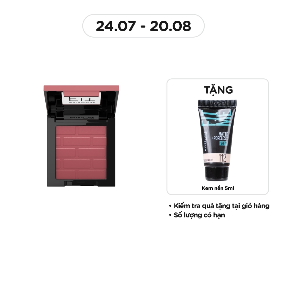 MAYBELLINE NEW YORK Phấn Má Hồng Maybelline Fit Me 4.5g .#60 Passionate
