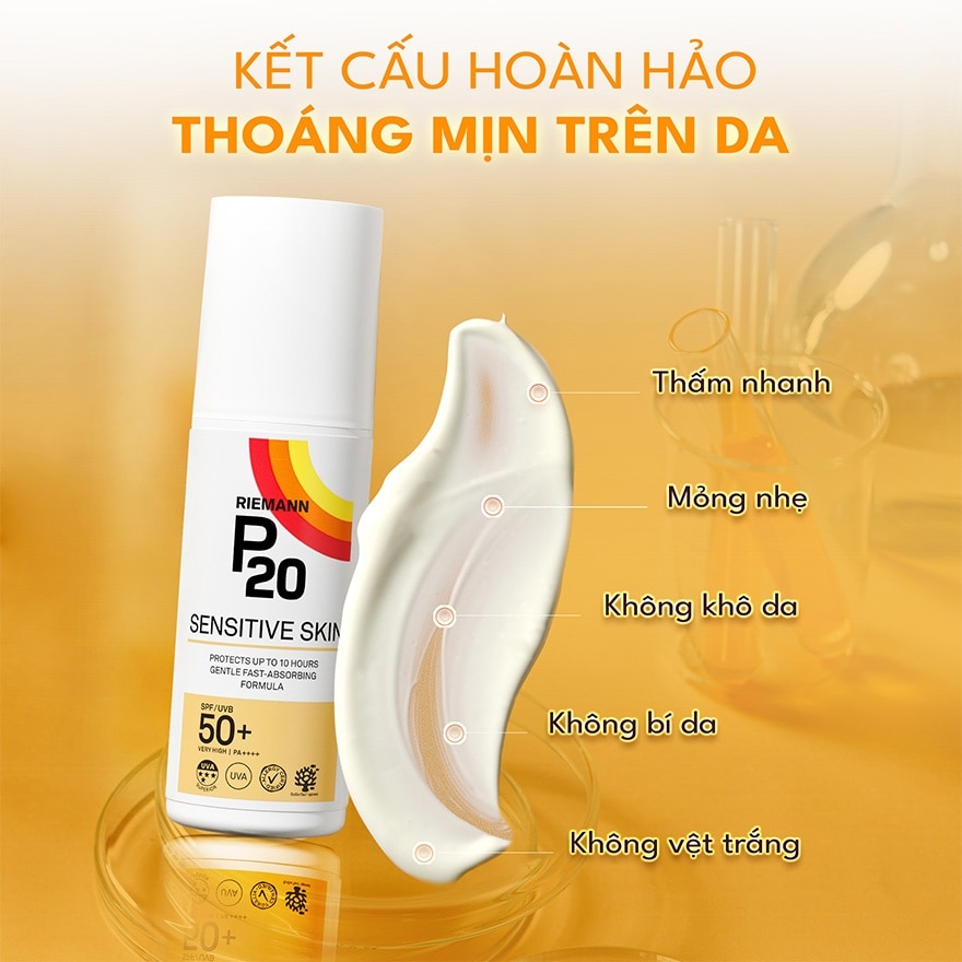 Kem Chống Nắng Riemann P20 Sensitive Skin SPF/UVB 50+ PA++++ 100ml