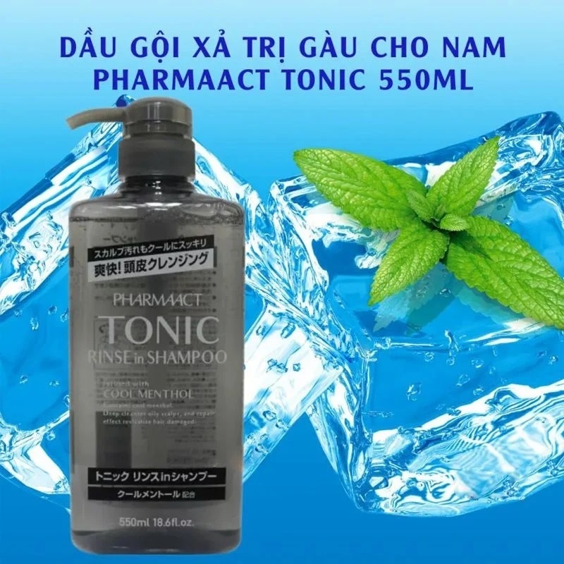 Dầu Gội - Xả Pharmaact Dành Cho Nam Tonic Rinse In Shampoo 550ml