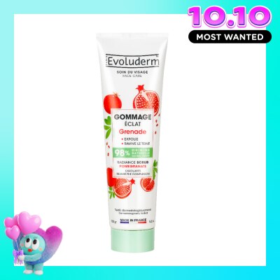 EVOLUDERM Tẩy Tế Bào Chết Evoluderm Làm Sáng Da Mặt Tinh Chất Lựu Radiance Pomegranate Scrub 150g image
