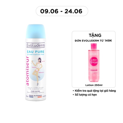EVOLUDERM - Xịt Khoáng Evoluderm Cấp Ẩm Làm Dịu Da Pure Water 50ml
