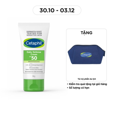 CETAPHIL Kem Dưỡng Ẩm Chống Nắng Hàng Ngày Cetaphil Daily Defense Cream SPF50 50g