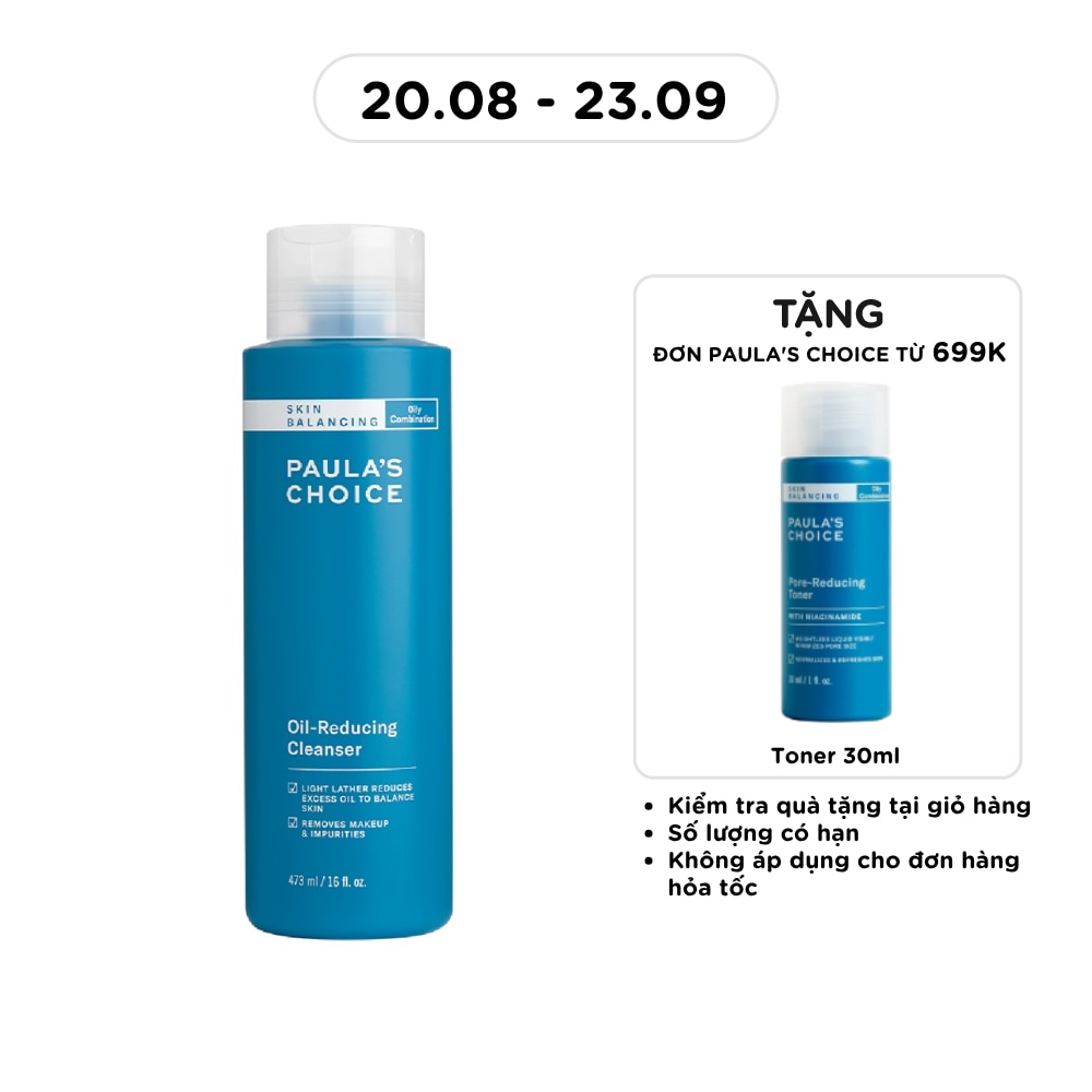Sữa Rửa Mặt Paula's Choice Cân Bằng Độ Ẩm Và Giảm Dầu Skin Balancing Oil-Reducing Cleanser 473ml image