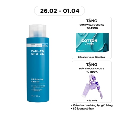PAULA'S CHOICE - Sữa Rửa Mặt Paula's Choice Cân Bằng Độ Ẩm Và Giảm Dầu Skin Balancing Oil-Reducing Cleanser 473ml
