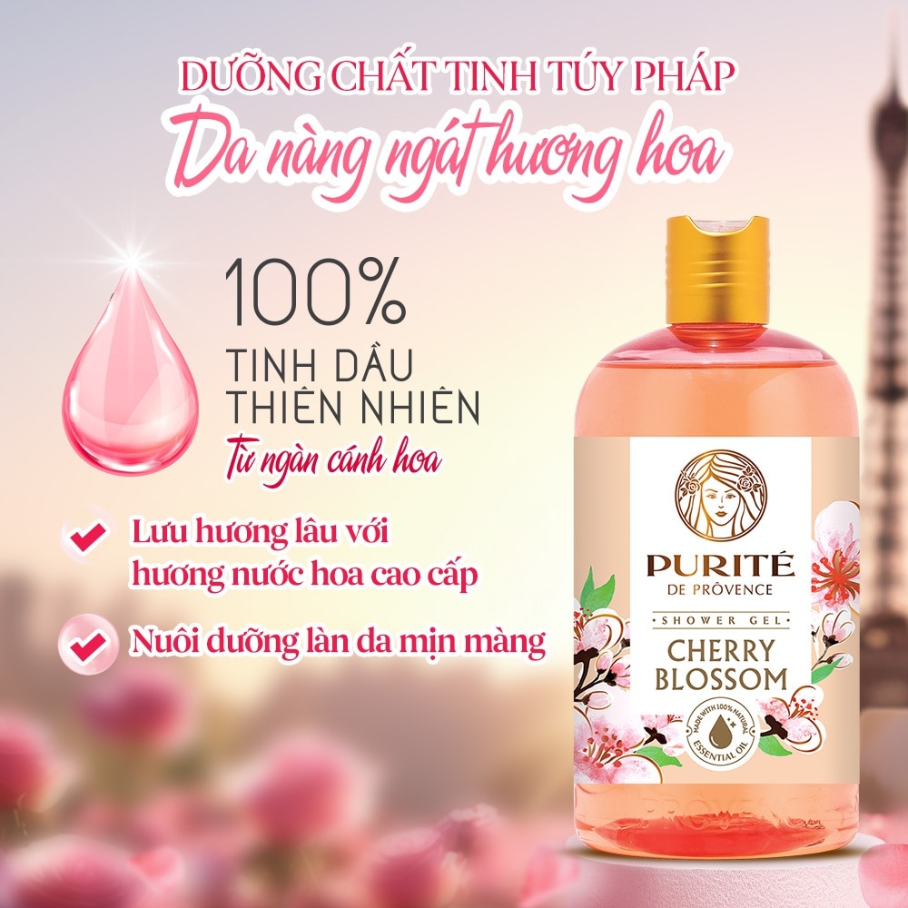 Purite Cherry Blossom Shower Gel 500ml