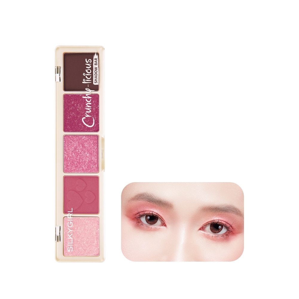 Bảng Phấn Mắt 5 Màu Silkygirl Crunchy-Licious Shadow Bar 10g .#02 Fruity Berry