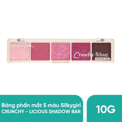 SILKYGIRL Bảng Phấn Mắt 5 Màu Silkygirl Crunchy-Licious Shadow Bar 10g .#02 Fruity Berry