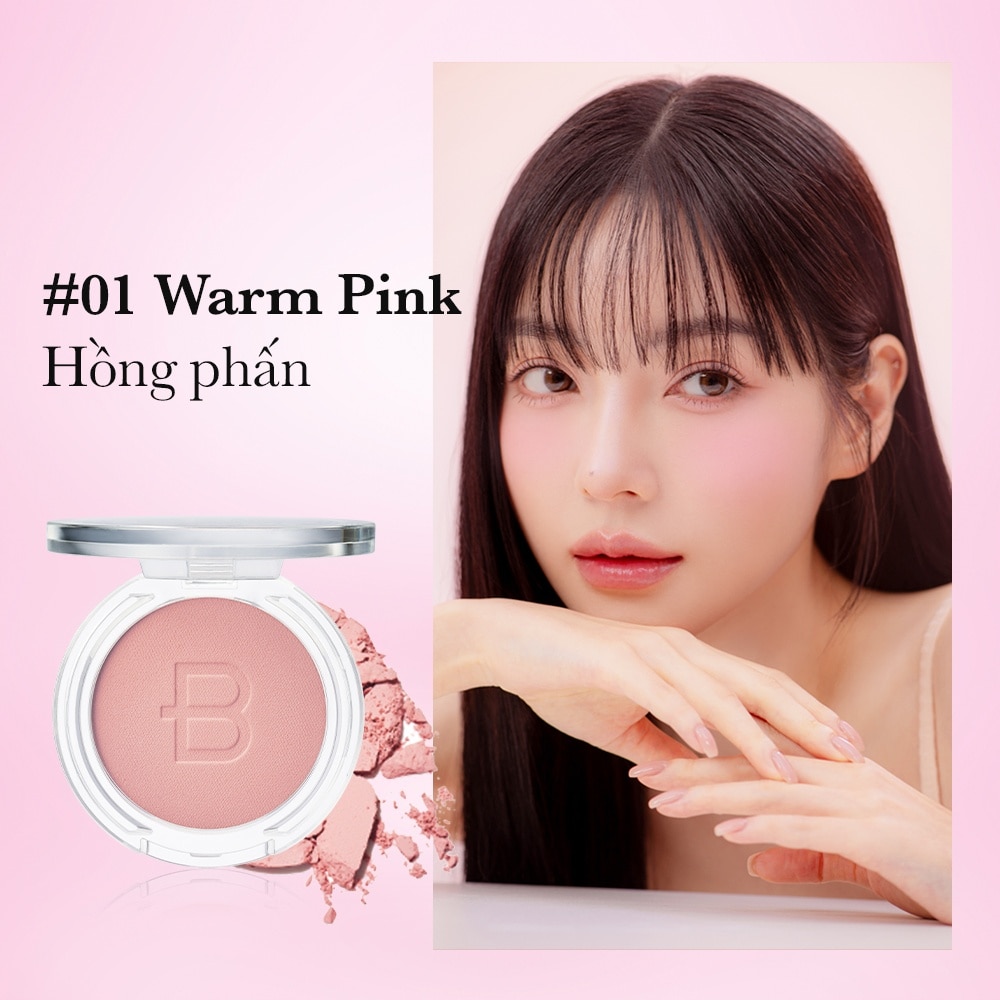 BOM Mood Flex Powder Blush 4.5g .#01 Warm Pink