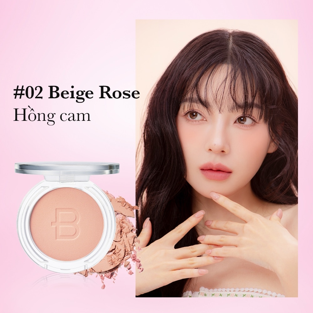 BOM Mood Flex Powder Blush 4.5g .#02 Beige Rose