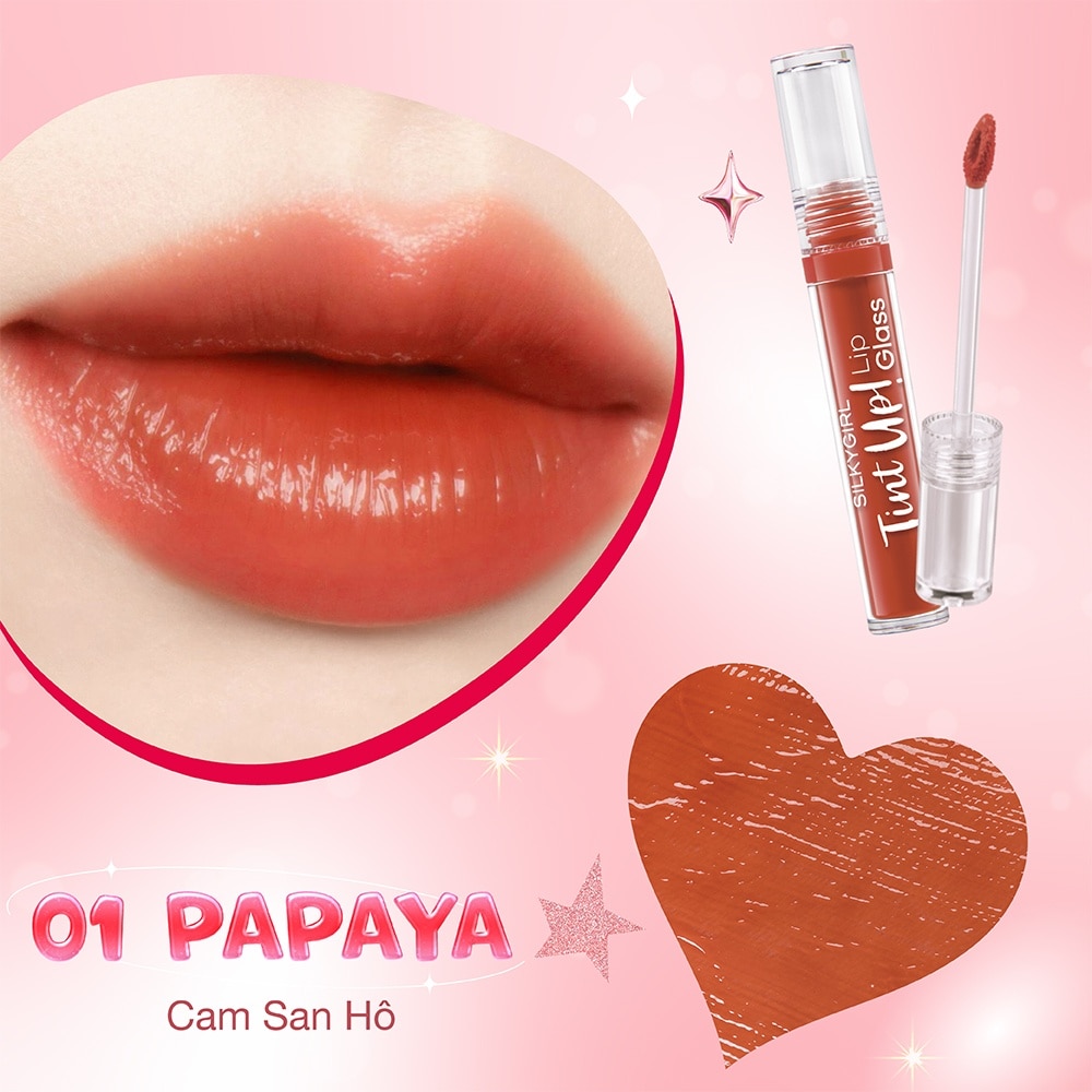 Tint Up! Lip Glass 3g .#01 Papaya