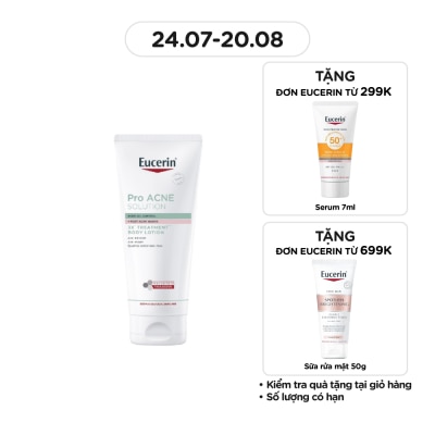 EUCERIN Kem Dưỡng Thể Eucerin Cho Da Mụn & Thâm ProAcne Solution 3X Treatment ++ Body Lotion 200ml
