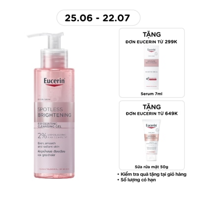 EUCERIN - Gel Rửa Mặt Eucerin Giúp Dưỡng Sáng Da Spotless Brightening Exfoliating Cleansing Gel 200ml