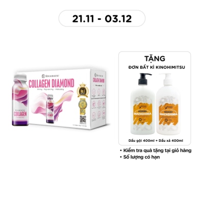 KINOHIMITSU Thực Phẩm Bổ Sung Nước Uống Kinohimitsu Chống Lão Hoá, Sáng Da Collagen Diamond 50gx10pcs