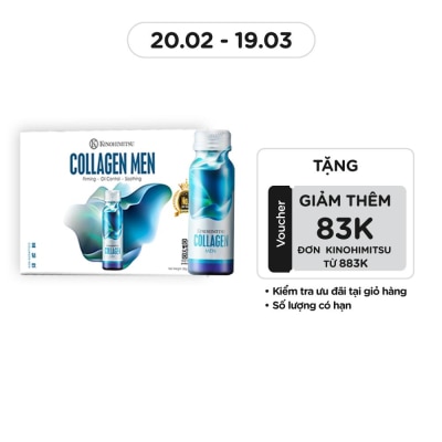 KINOHIMITSU Thực Phẩm Bổ Sung Nước Uống Kinohimitsu Đẹp Da, Kiểm Soát Dầu Cho Nam Collagen Men 50gx10pcs