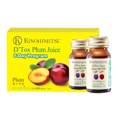 KINOHIMITSU Thực Phẩm Bổ Sung Nước Uống Kinohimitsu Thải Độc ,Tăng Cường Miễn Dịch D’Tox Plum Juice 30gx6pcs