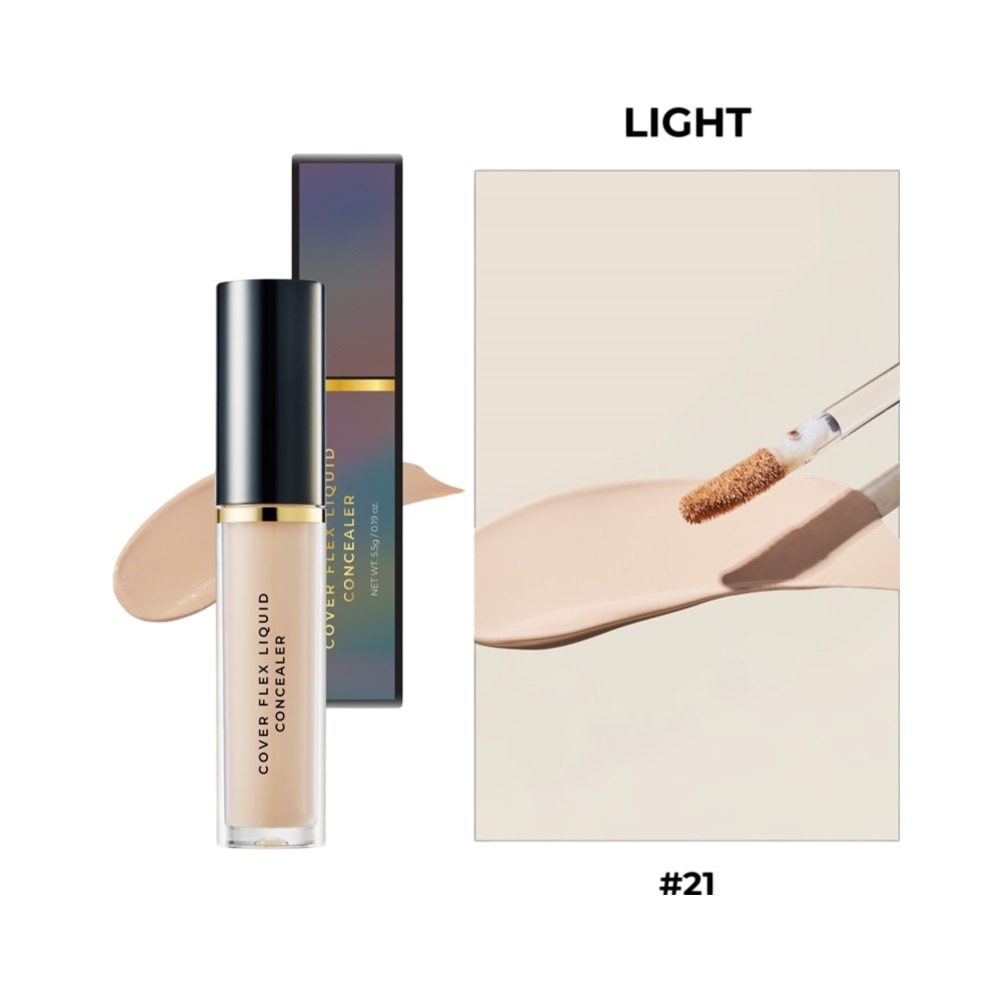 Kem Che Khuyết Điểm BOM Cover Flex Liquid Concealer 5.5g .#21 Light