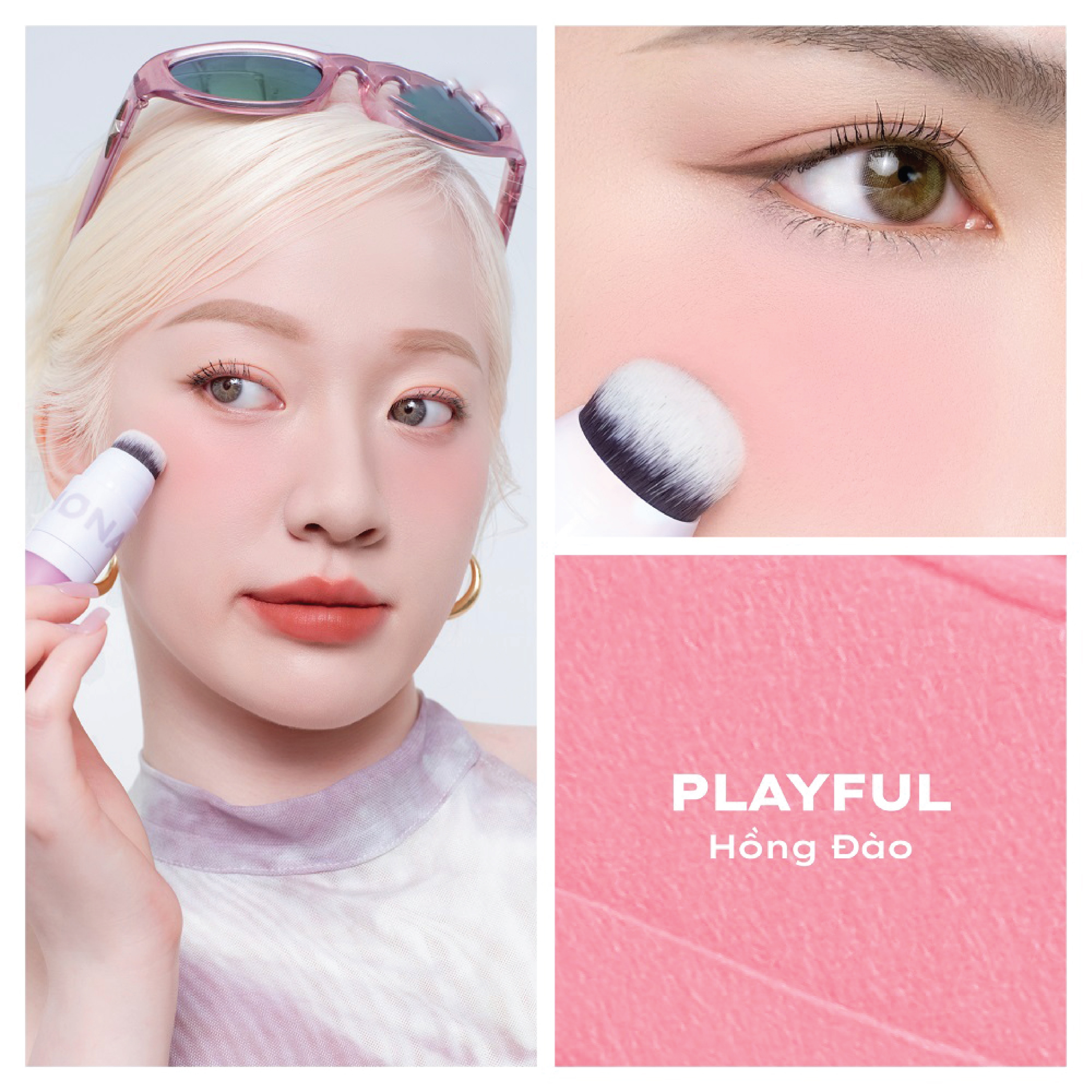 Kem Má Lemonade Perfect Couple Blush 8.5g .#Love Edition 3 - Playful Hồng Đào