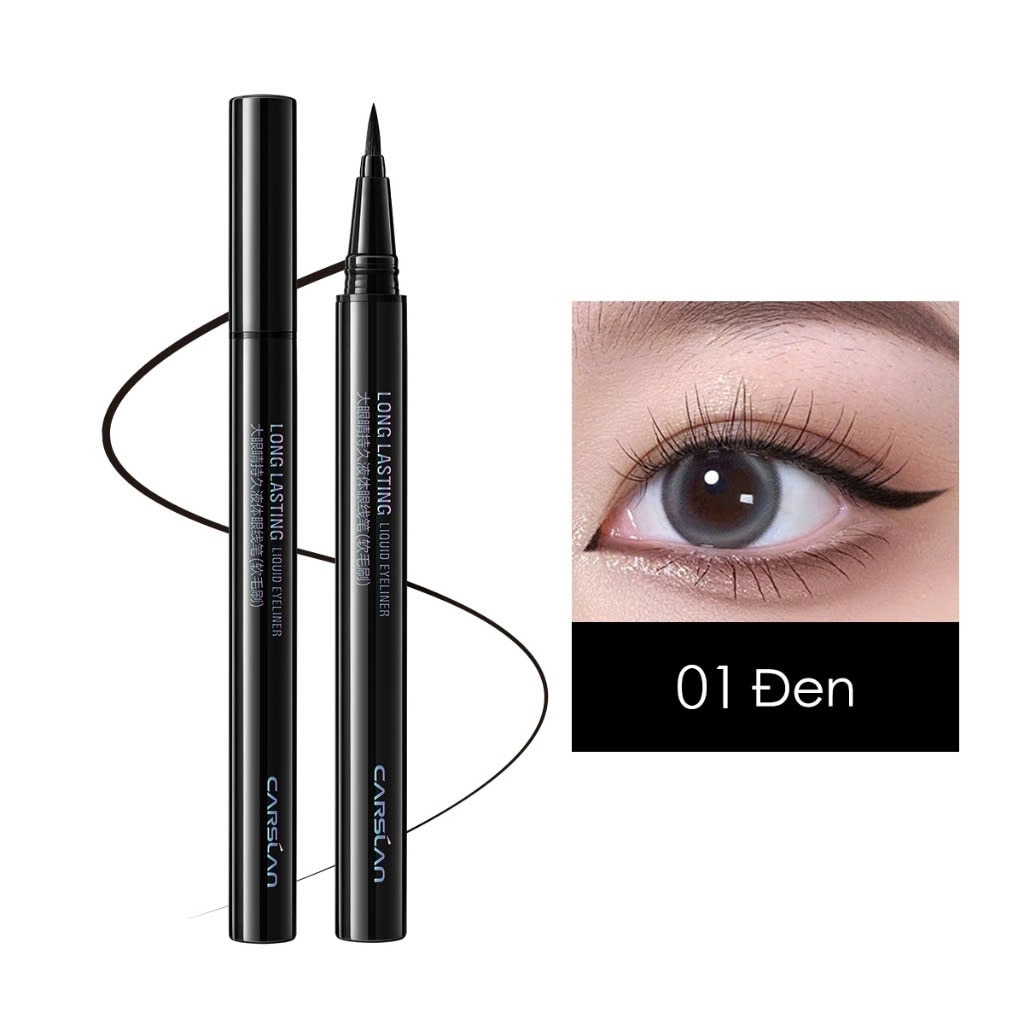 Bút Kẻ Mắt Nước Lâu Trôi Carslan Big Eyes Long Lasting Liquid Eyeliner 0.5g #01 Black