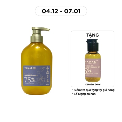 YUKAZAN Dầu Tắm Yukazan Hydration Shower Oil 75% 500ml