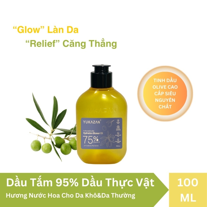 Dầu Tắm Yukazan Hydration Shower Oil 75% 100ml