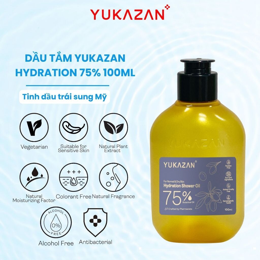 Dầu Tắm Yukazan Hydration Shower Oil 75% 100ml