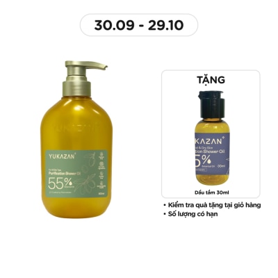 YUKAZAN Dầu Tắm Yukazan Purification Shower Oil 55% 500ml