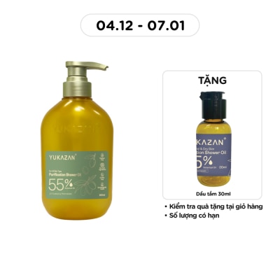 YUKAZAN Dầu Tắm Yukazan Purification Shower Oil 55% 500ml