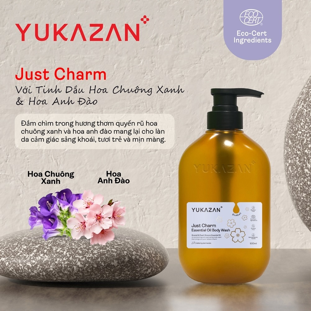 Dầu Tắm Yukazan Just Charm Essential Oil Body Wash 500ml