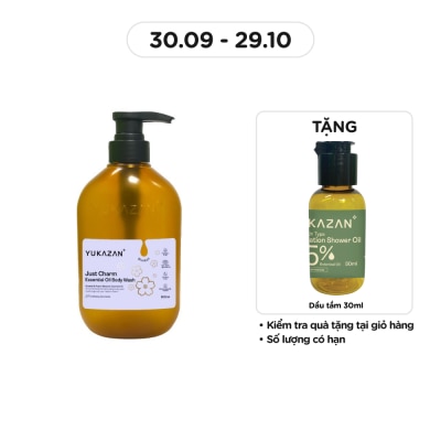YUKAZAN Dầu Tắm Yukazan Just Charm Essential Oil Body Wash 500ml