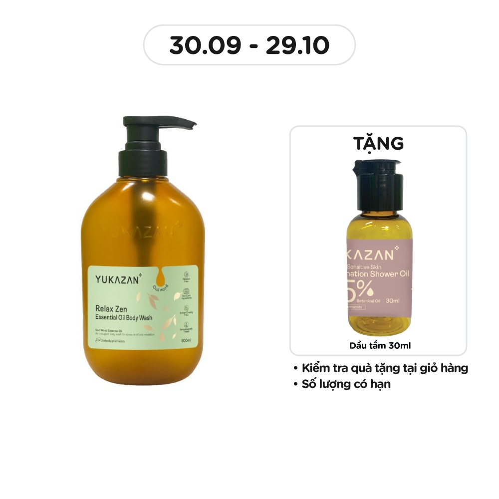 Dầu Tắm Yukazan Relax Zen Essential Oil Body Wash 500ml