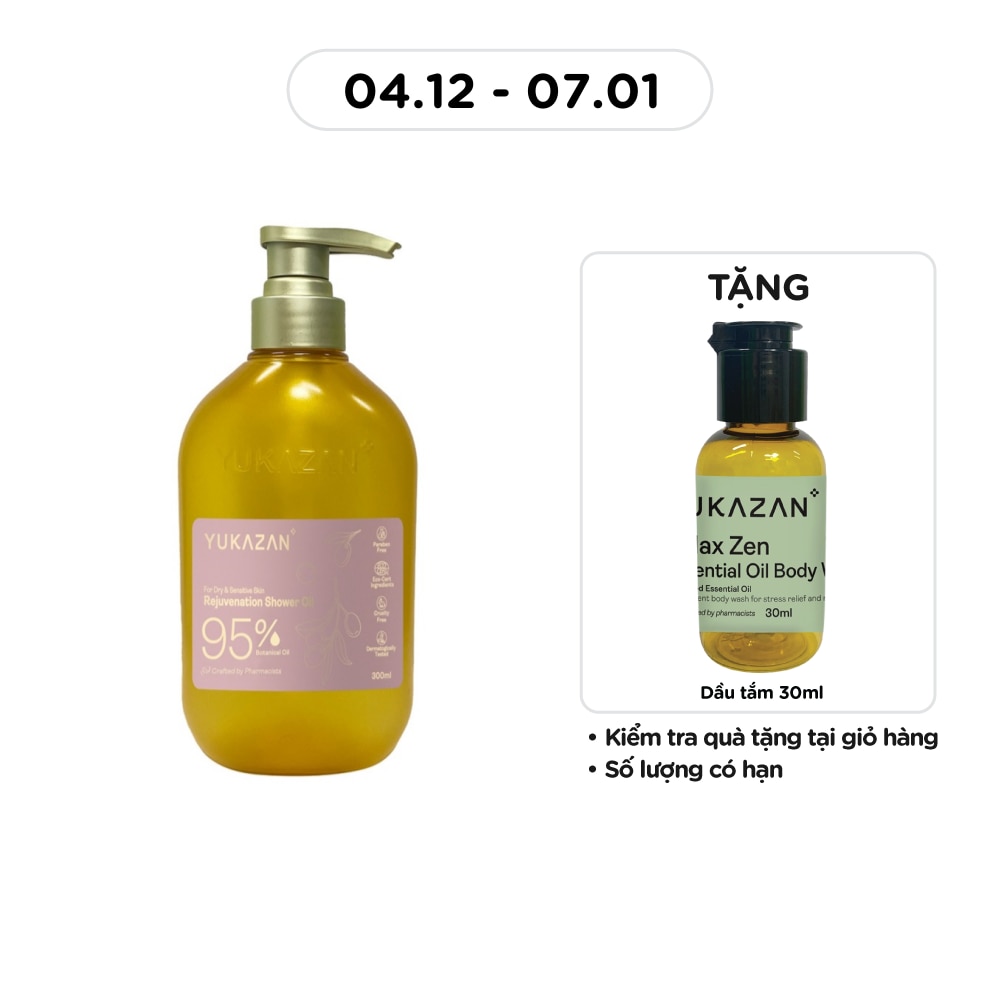 Dầu Tắm Yukazan Rejuvenation Shower Oil 95% 300ml