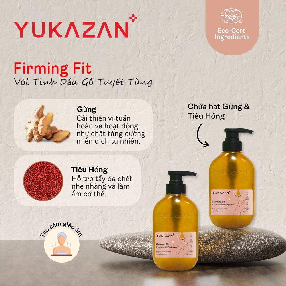 Dầu Tắm Yukazan Firming Fit Essential Oil Body Wash 300ml