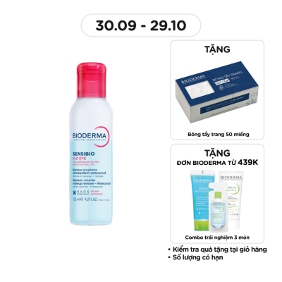 BIODERMA Nước Tẩy Trang 2 Lớp Dành Cho Mắt và Môi Bioderma Sensibio H2O Eye 125ml