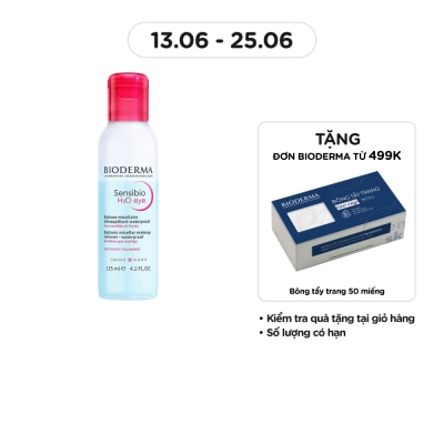 BIODERMA Nước Tẩy Trang 2 Lớp Dành Cho Mắt và Môi Bioderma Sensibio H2O Eye 125ml