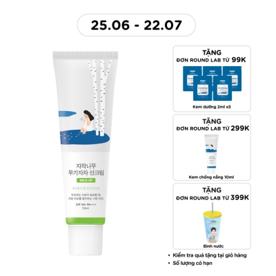 ROUND LAB - Kem Chống Nắng Round Lab Birch Juice Mild-up Sunscreen SPF50+ PA++++ 50ml