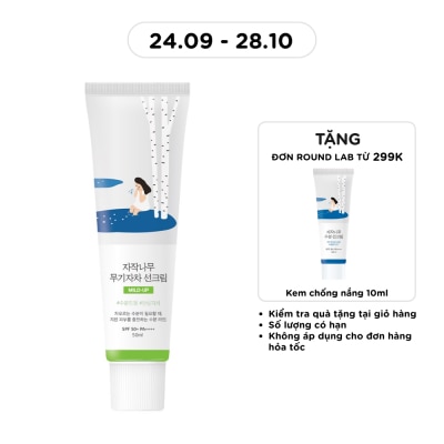 ROUND LAB Kem Chống Nắng Round Lab Birch Juice Mild up Sunscreen SPF50+ PA++++ 50ml image