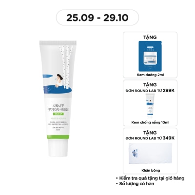 ROUND LAB Kem Chống Nắng Round Lab Birch Juice Mild-up Sunscreen SPF50+ PA++++ 50ml