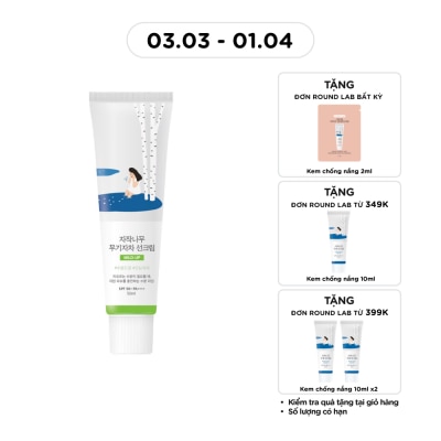 ROUND LAB Kem Chống Nắng Round Lab Birch Juice Mild-up Sunscreen SPF50+ PA++++ 50ml