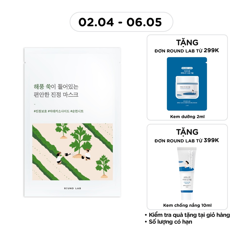 Mặt Nạ Round Lab Mugwort Calming Mask 25ml