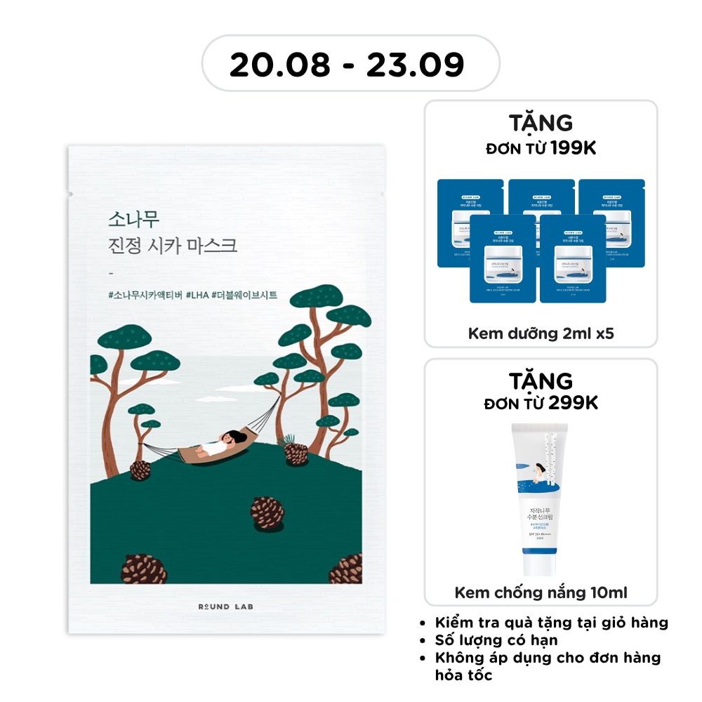 Mặt Nạ Round Lab Pine Calming Cica Mask 27ml image