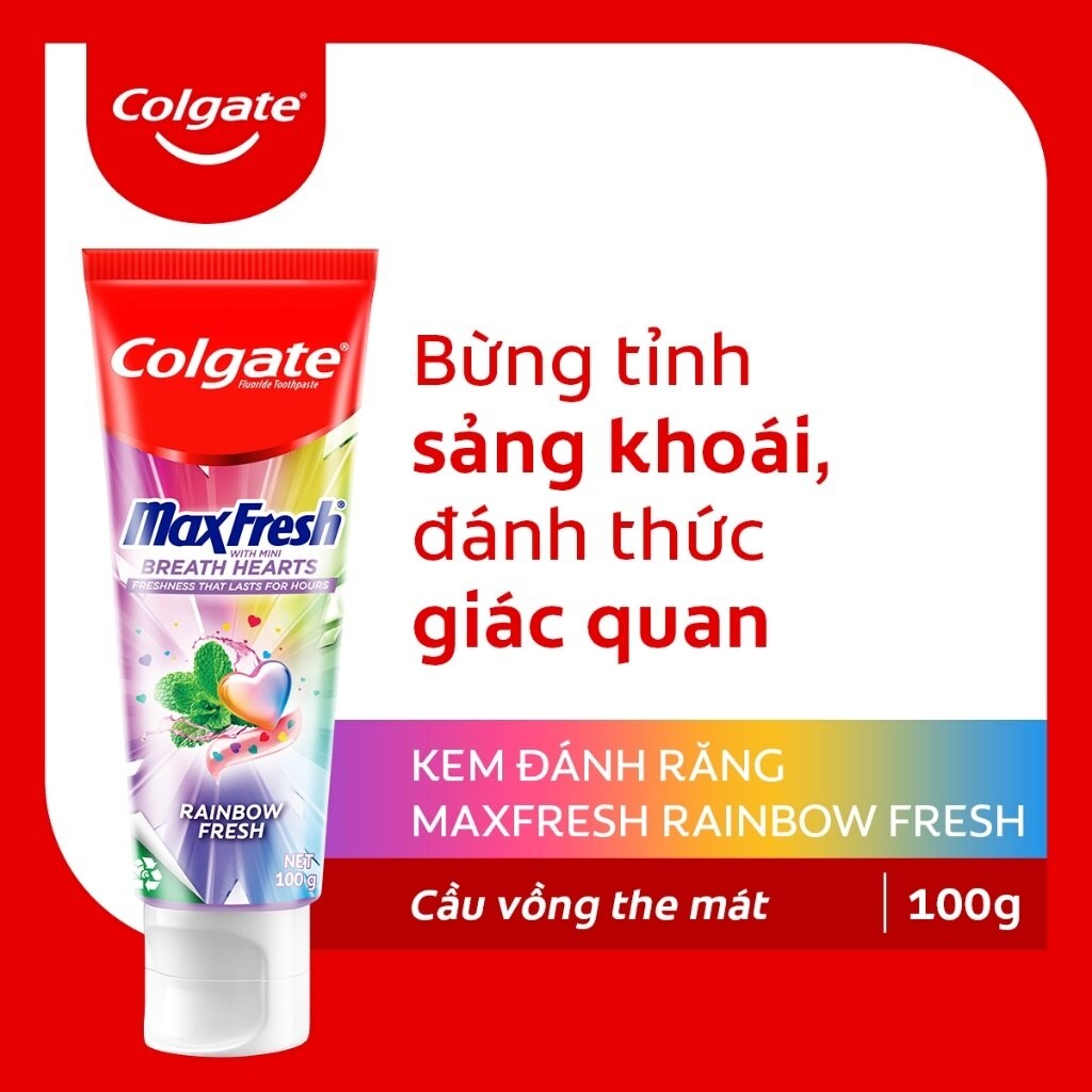 Kem Đánh Răng Colgate Maxfresh Rainbow Fresh Tinh Thể Cầu Vồng 100g image