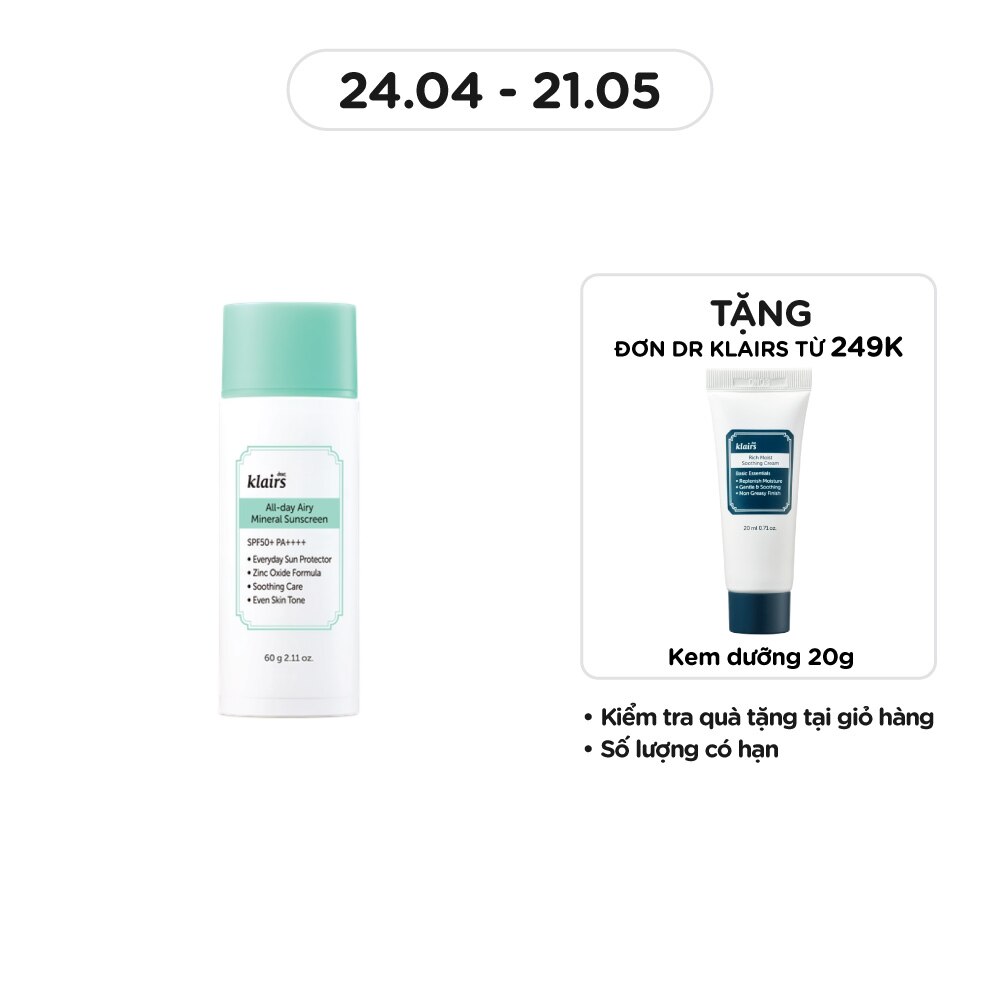 All-day Airy Mineral Sunscreen SPF50+ PA++++ 60g