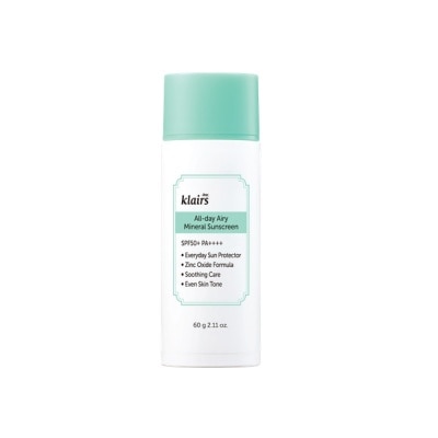 DEAR KLAIRS Dear Klairs All-day Airy Mineral Sunscreen SPF50+ PA++++ 60g