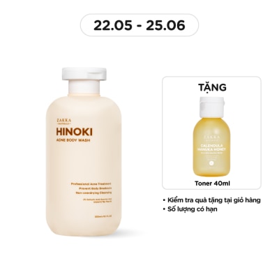 ZAKKA NATURALS Hinoki Body Acne Wash 300ml