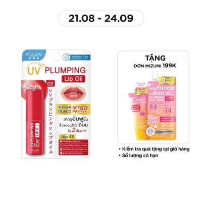 MIZUMI Son Dưỡng Môi Chống Nắng MizuMi UV Plumping Lip Oil SPF50+ PA++++ Rouge 4g