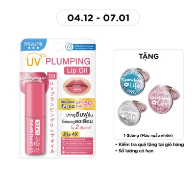MIZUMI Son Dưỡng Môi Chống Nắng MizuMi UV Plumping Lip Oil SPF50+ PA++++ Champagne 4g